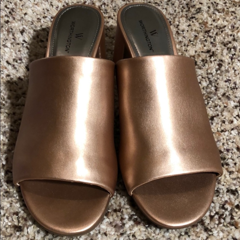 Rose Gold Mules